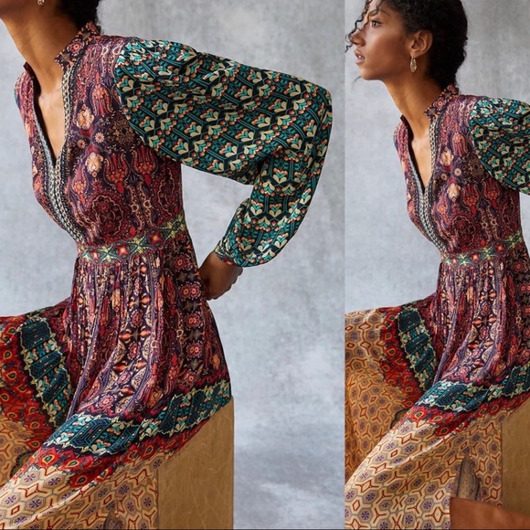 Anthropologie Bhanuni By Jyoti Patterned Maxi Dress - Picture 3 of 9